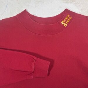 Vintage Logo Athletic Florida State Seminoles Long Sleeve Shirt Red Mens Large